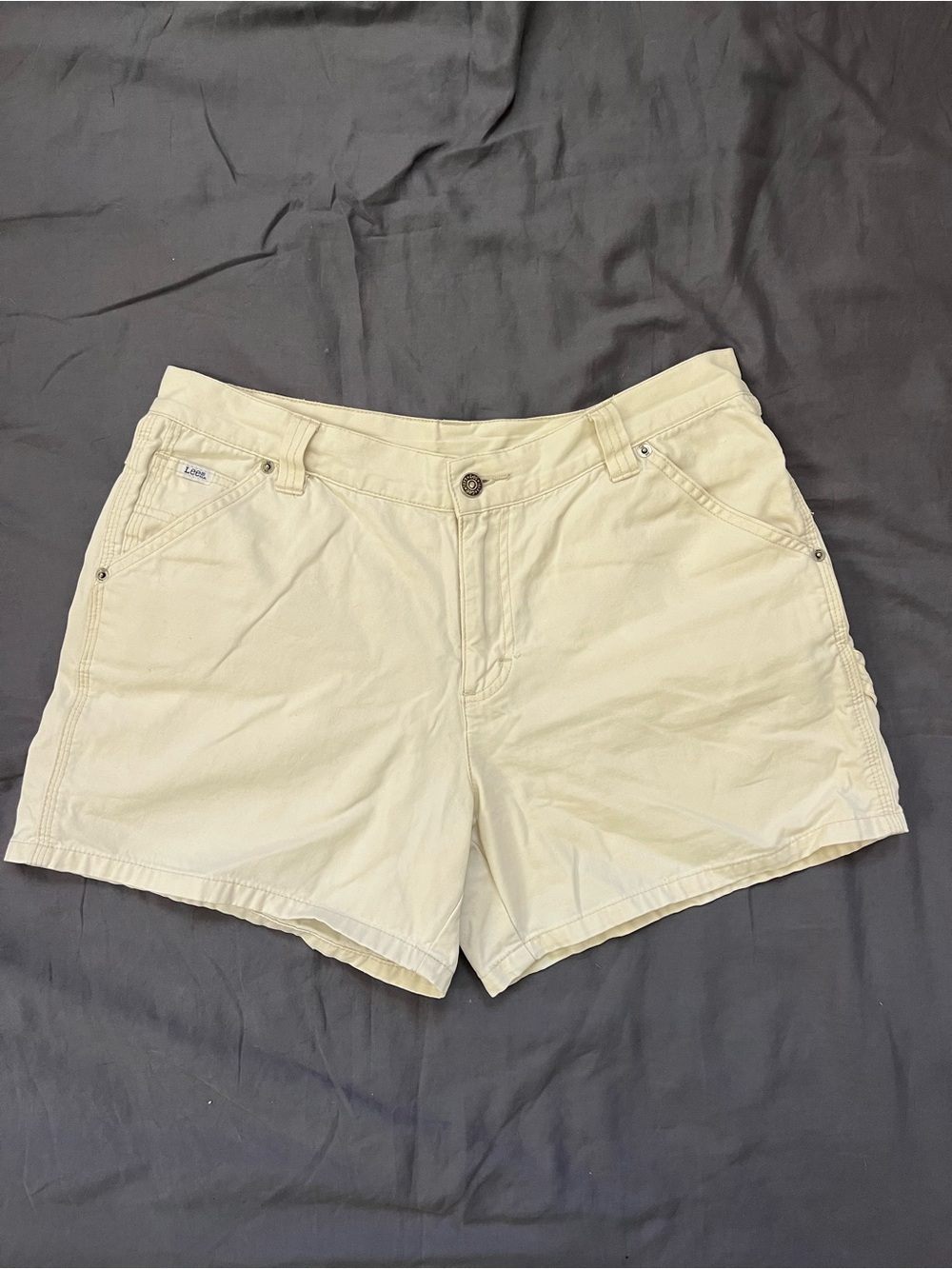 Lee Women's Light Cream Casual Shorts